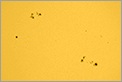 Groupe de taches à la surface du Soleil (CANON 20D + Lunette 80ED + 1,4x + 2x)