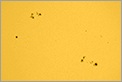 Groupe de taches à la surface du Soleil (CANON 20D + Lunette 80ED + 1,4x + 2x)