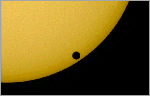Animation de la sortie du transit de Vénus devant le Soleil le 08 juin 2004 (CANON 10D + MTO)