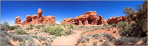 Double Arch en panoramique - Arches National Park (CANON 5D + EF 24mm L)