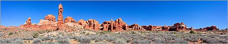 Rock Pinnacles en vue panoramique - Arches National Park (CANON 5D + EF 50mm)