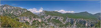 Gorges du Verdon, panoramique vers les balcons de la Mescla (CANON 10D + EF 17-40 L)