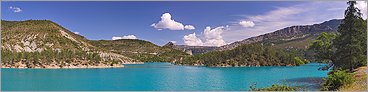 Panoramique sur le lac de Castillon (CANON 10D + EF 17-40 L)