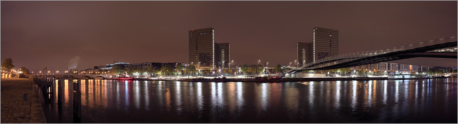 Bibliothéque Nationale de France - passerelle Simone de Beauvoir - port de la gare - Seine - PARIS (CANON 5D + EF 16-35mm L II F2,8)