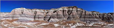 Petrified Forest National Park - Blue Mesa en vue panoramique (Ouest USA) CANON 5D + EF 50mm F1,4 USM