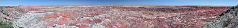 Petrified Forest National Park - Painted Desert en vue panoramique (Ouest USA) (CANON D + EF 50mm F1,4)