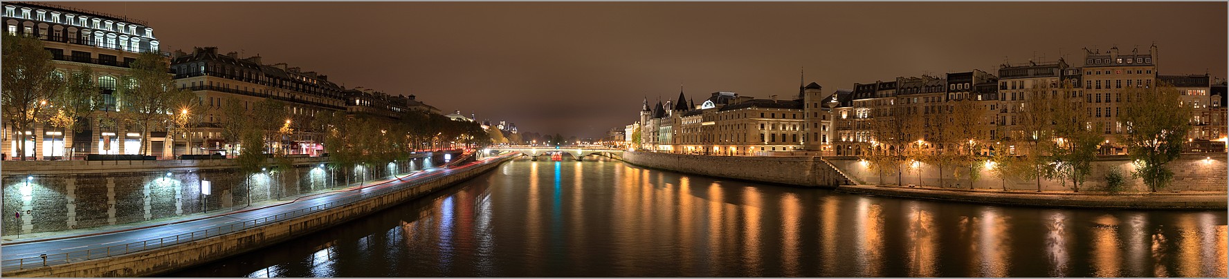 La Seine - Quai de la Mégisserie - Pont au Change - Quai de la Conciergerie - PARIS (CANON 5D + EF 16-35mm F2,8 L II USM)