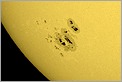 Groupes de taches à la surface du Soleil (CANON 10D + TAKAHASHI TSC 225)